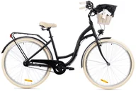 Rowery - Goetze, Rower Miejski Style 28" Alu 7s Czarno Kremowy, Kosz - miniaturka - grafika 1