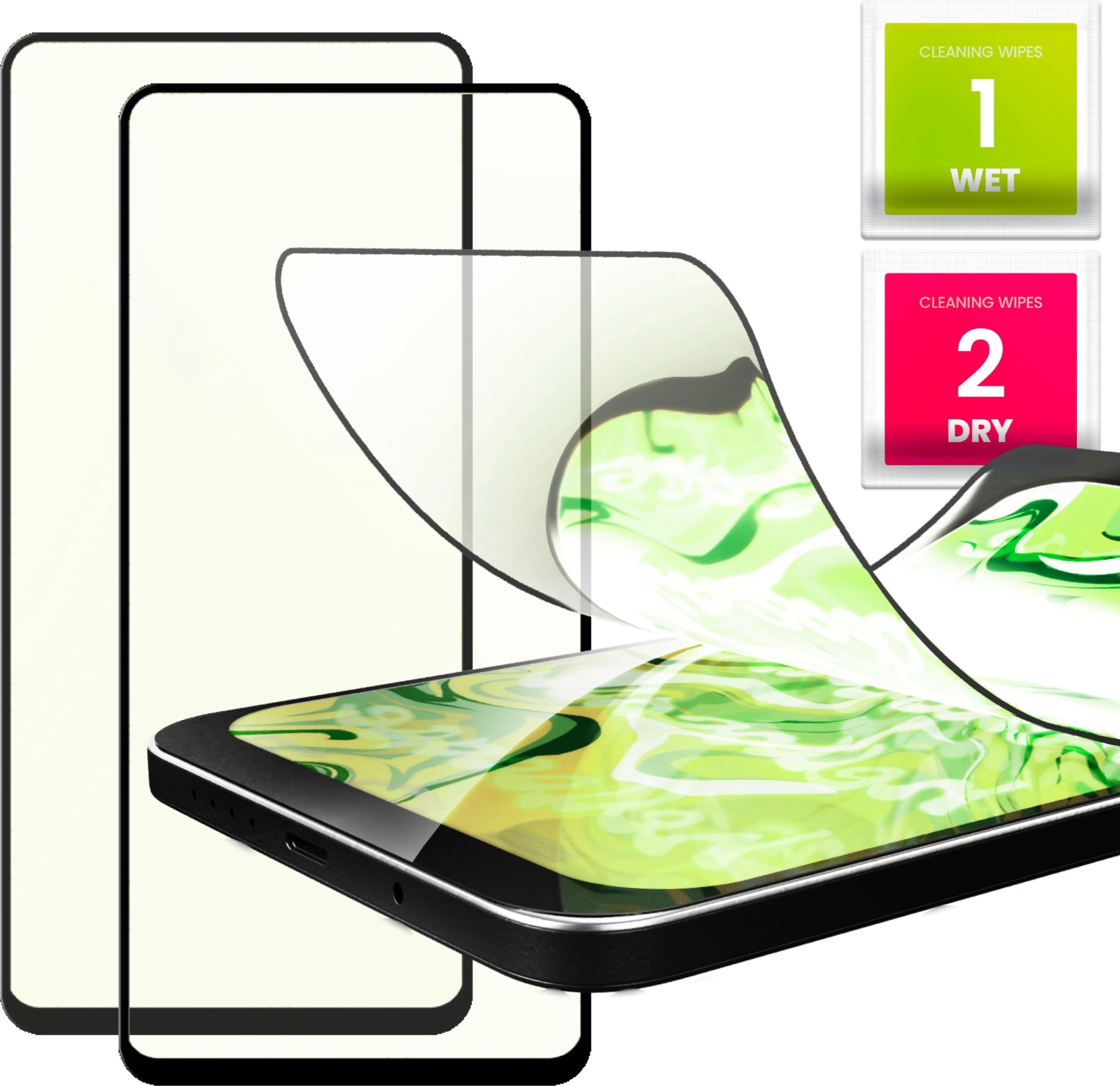 Hello Case 2x Szkło Hybrydowe do Samsung Galaxy A21 9H, 5D, ochronne, na cały ekran