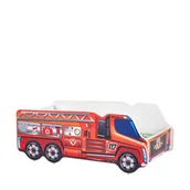 Łóżka dla dzieci i młodzieży - Łóżko Dziecięce z Materacem Fire Truck Halmar Wielobarwny - miniaturka - grafika 1