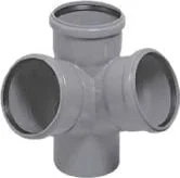 Magnaplast Czwórnik kątowy 67° kanalizacji wewnętrznej HTED 110mm 11450 - Odwodnienia, kanały i akcesoria - miniaturka - grafika 1