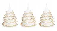 Świece - 3x świeczki świąteczne choinka 10cm końcówka złota - miniaturka - grafika 1