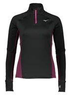 Koszulki sportowe damskie - Mizuno Koszulka funkcyjna "Warmalite" w kolorze czarno-różowym - miniaturka - grafika 1