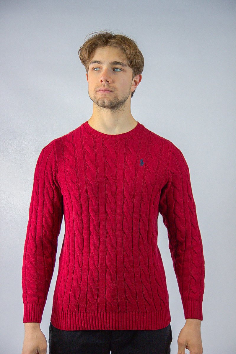 Ralph Lauren Sweter 710876762 Cable-Knit Cotton Sweater r.XL