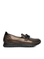 Półbuty damskie - Rieker Półbuty 49051-25 Złoty - miniaturka - grafika 1