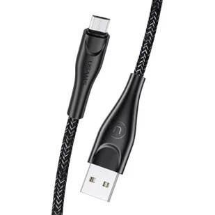 USAMS Kabel pleciony U41 microUSB 2m 2A czarny - Kable USB - miniaturka - grafika 2