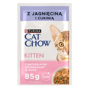 Karma dla kota CAT CHOW Kitten Jagnięcina i cukinia w sosie 85 g - Mokra karma dla kotów - miniaturka - grafika 1