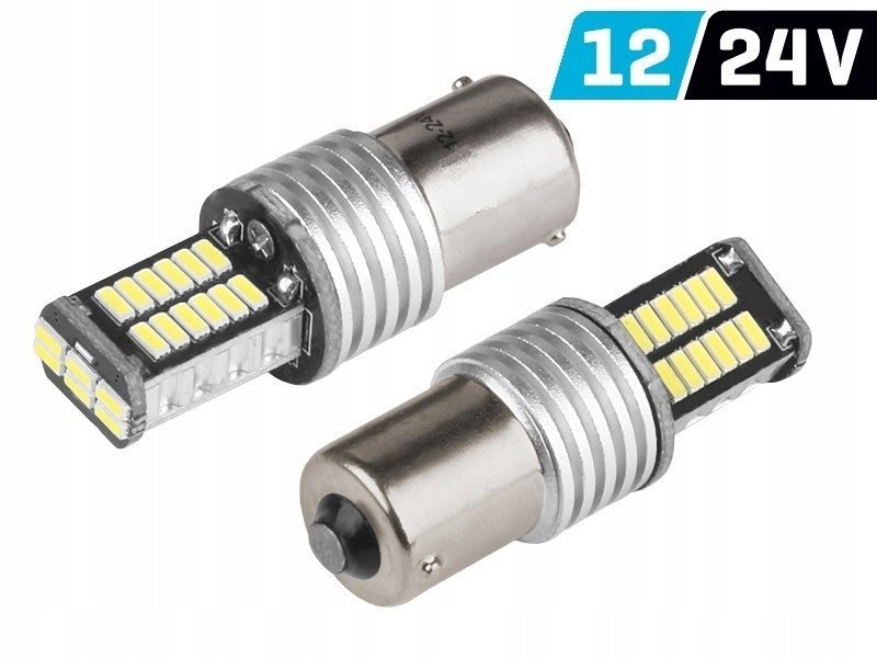 Żarówki LED POLSHINE P21W BA15s 12/24V 30x4014 SMD ŻARÓWKA 2szt