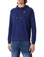 Bluzy męskie - FILA Męska bluza z kapturem raglanowa, niebieska (Medieval Blue), M, Medieval Blue, M - miniaturka - grafika 1
