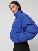 Kurtki damskie - Damska kurtka puchowa pikowana Outhorn OTHAW23TDJAF254 - niebieska - miniaturka - grafika 1