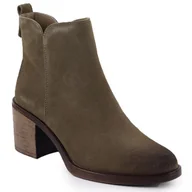 Botki damskie - Skórzane botki damskie na obcasie taupe Sergio Leone BT25321-S - miniaturka - grafika 1