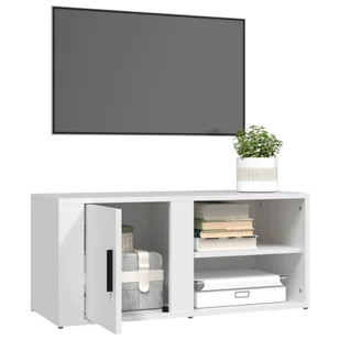 Lumarko Szafki pod telewizor, 2 szt., białe, 80x31,5x36,5 cm - Szafki RTV - miniaturka - grafika 6