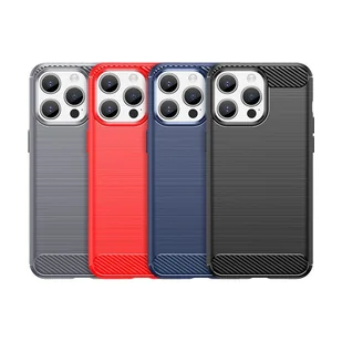 Etui Carbon Case do iPhone 15 Pro elastyczny niebieski - Etui i futerały do telefonów - miniaturka - grafika 5