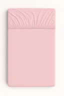 Prześcieradła dla dzieci - Prześcieradło jersey bawełna z gumką do łóżeczka 120x60cm - brudny róż - miniaturka - grafika 1