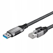 Pozostałe akcesoria sieciowe - Karta sieciowa USB-A 3.0 - RJ45 3m 1Gbps Spacetronik Gigabit kabel adapter - miniaturka - grafika 1