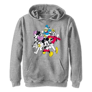 Disney Chłopięca bluza z kapturem Mickey i przyjaciele, Athletic Heather, S - Bluzy dla chłopców - miniaturka - grafika 1