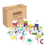 Zabawki interaktywne dla dzieci - Klocki Edukacyjne ABC kostki BIOBUDDi Poznaj Litery Nauka Alfabetu - miniaturka - grafika 1