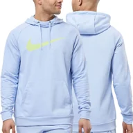 Bluzy męskie - Nike bluza z kapturem Dri-Fit Hoodie męska błękitna CZ2425-479 L - miniaturka - grafika 1