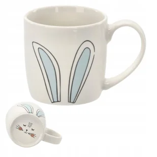Kubek dla dzieci CERAMICZNY zające uszy MIŁY 270 ml - Kubki dla dzieci - miniaturka - grafika 1