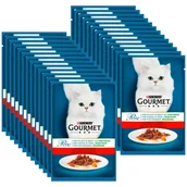 Mokra karma dla kotów - Purina Gourmet Perle Karma dla kotów mini fileciki w sosie z wołowiną i marchewką 26x85g - miniaturka - grafika 1