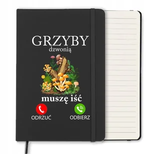 NOTES CZARNY A5 PREZENT MIŁOŚNIKA GRZYBOBRANIA WZ - Notesy i bloczki - miniaturka - grafika 1