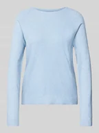 Swetry damskie - Sweter z dzianiny o kroju regular fit z szerokim wzorem w paski i obniżonymi ramionami model ‘BREE’ - miniaturka - grafika 1