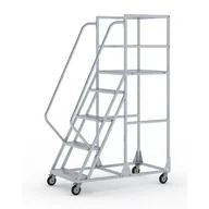 Drabiny - B2B Partner Mobilna drabina z platformą - 5 stopni, 1,2 m L2 - miniaturka - grafika 1