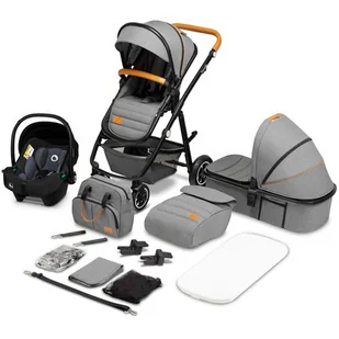 Lionelo Wózek Wózek Spacerowy 2w1 Amber Grey Stone LO-AMBER GREY STONE 3w1 - Wózki dziecięce - miniaturka - grafika 1