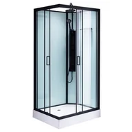 Kabiny z hydromasażem - Hydrosan Kabina prysznicowa zabudowana na niskim brodziku prostokątna 100x80 Alma Lewa - miniaturka - grafika 1