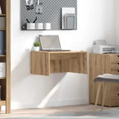 Biurka - Biurko vidaXL Biurko montowane na ścianie Dąb rzemieślniczy 60 x 45 x 30 cm - miniaturka - grafika 1