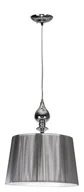 Lampy sufitowe - Srebrna lampa wisząca z dekoracyjnym abażurem W2-S40 - miniaturka - grafika 1