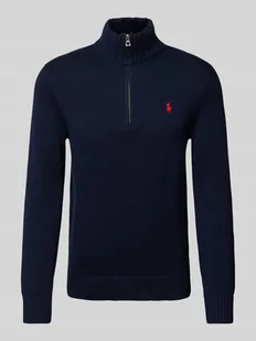 Sweter z dzianiny z kołnierzem - Swetry męskie - miniaturka - grafika 1
