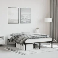Łóżka - Metalowa rama łóżka, czarna, 140x190 cm Lumarko! - miniaturka - grafika 1