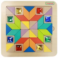 Tablice dla dzieci - Masterkidz MASTERKIDZ Układanka Mozaika Nauka Kolorów i Kształtów Tangram ME14573 - miniaturka - grafika 1