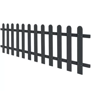 vidaxl Płot sztachetowy, 200x60 cm, WPC, szary - Ogrodzenia - miniaturka - grafika 1