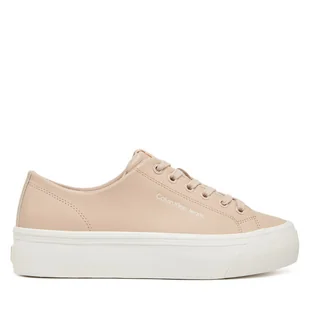Sneakersy Calvin Klein Jeans Vulc Flatform Low Mg Lth YW0YW01771 Różowy - Sneakersy damskie - miniaturka - grafika 1