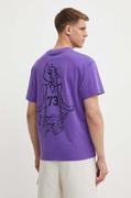 Koszulki męskie - Puma t-shirt bawełniany męski kolor fioletowy z nadrukiem 625271 - miniaturka - grafika 1