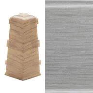 Listwy przypodłogowe - Arbiton Narożnik zewnętrzny do listwy INDO (1 sztuka) alu light - miniaturka - grafika 1