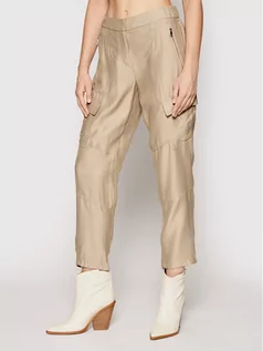 Spodnie damskie - DKNY Spodnie materiałowe P02K6FA4 Zielony Regular Fit - grafika 1