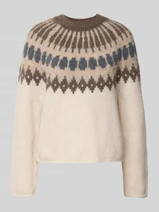 Sweter o kroju regular fit z dzianiny z mieszanki wełny - Swetry damskie - miniaturka - grafika 1