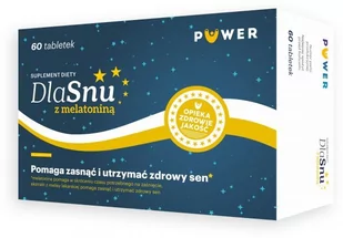 Puwer Polska Sp. z o.o. Puwer Polska Sp z o.o Dla snu z melatoniną pomaga zasnąć i utrzymać zdrowy sen 60 tabletek 3415521 - Układ nerwowy - miniaturka - grafika 1