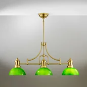 Lampy sufitowe - Jupiter Lampa wisząca Platino, złoty/zielony, szkło, 3-punktowa, E27 - miniaturka - grafika 1