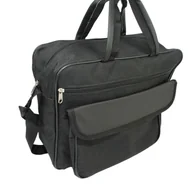 Torby męskie - Materiałowa Pozioma Torba MęskaPozioma Antoszczyk (PL) CZARNA 33 x 26 x 18 [cm] - miniaturka - grafika 1