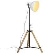 Lampy ogrodowe - vidaXL Lampa stojąca, 25 W, biała, 75x75x90-150 cm, E27 - miniaturka - grafika 1