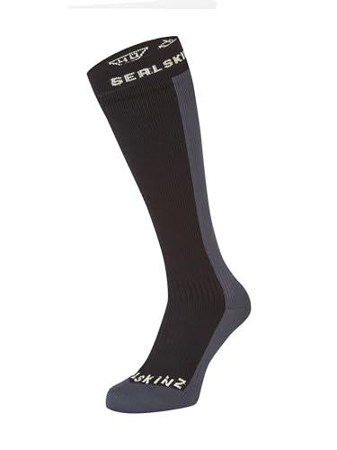 SEALSKINZ Worstead Wodoodporne skarpety do kolan na zimną pogodę, czarne, S, Czarny, Small