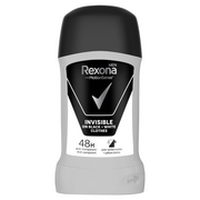 Dezodoranty i antyperspiranty męskie - Rexona - Men Invisible Black+White antyperspirant w sztyfcie - miniaturka - grafika 1