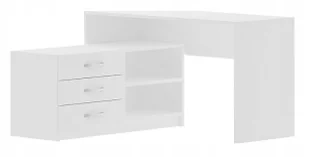 Elior Białe Narożne Biurko Z Komodą H5-Z28 - Biurka Elior Białe Narożne Biurko Z Komodą H5-Z28 - Biurka - miniaturka - grafika 1