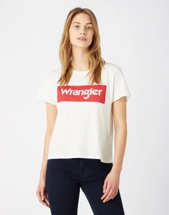 Damska koszulka t-shirt Wrangler BOX LOGO TEE XS - Koszulki i topy damskie - miniaturka - grafika 1