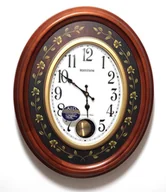 Zegary - Zegar ścienny Rhythm CMJ580NR06 60 cm kuranty wahadło - miniaturka - grafika 1