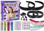 Biżuteria dla dzieci - Zestaw Do Robienia Biżuterii DIY Opaska Pierścionki Brokat - miniaturka - grafika 1