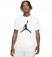 Koszulki męskie - Koszulka męska T-Shirt Nike Jordan Jumpman biała bawełniana M - miniaturka - grafika 1